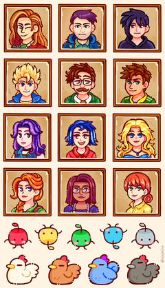 Cartela de Adesivos Stardew Valley Pretendentes - comprar online