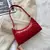 Bolsa de ombro de couro - Bordô casual