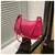Bolsa de ombro de couro - Bordô casual na internet