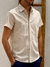 CAMISA LINHO MANGA CURTA BEGE - Porto Braive