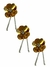 Imagem do Aplique - Flor 3D Dourada com Cristal - Kit 10 unidades