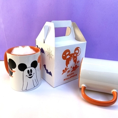 CANECA PERSONALIZADA MICKEY NO HALLOWEEN - 325ML - Charme Criativo Personalizados