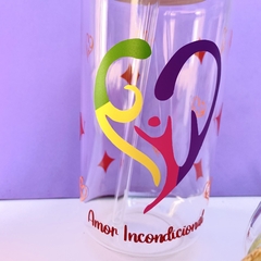 COPO PERSONALIZADO DE VIDRO 550ML - AMOR - comprar online
