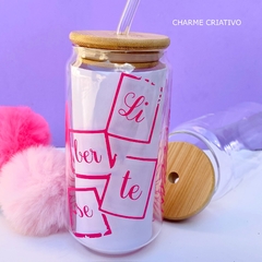 COPO PERSONALIZADO DE VIDRO 550ML - LIBERTE-SE