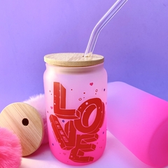 COPO PERSONALIZADO DE VIDRO - 400ML - LOVE