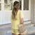 Conjunto Feminino Streetwear – Amarelo Vibrante com Tie-Up