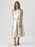 Saia Midi Rodada Pregas Jacquard - comprar online