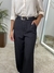 Calça Alfaiataria Pantalona Preta/Cinto - KaEli Modas