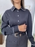 Imagem do Camisa Social Preta/ Gola Listra Branca