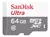 MICRO SD 64GB SANDISK ULTRA CLASE 10