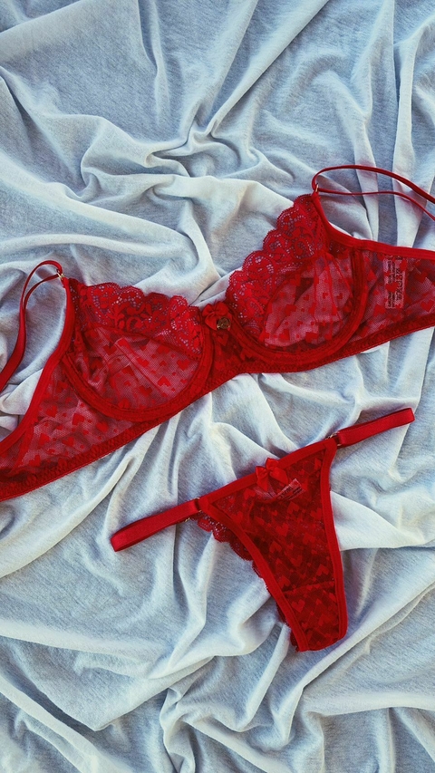 Conjunto tule coração