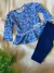 Conjunto Blusa Floral Com Tule + Calça Legging Menina - comprar online