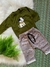 Conjunto Bebê Din Don Camiseta manga longa + Calça estampada