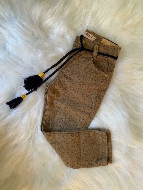 Calça Jeans Infantil Clube Do Doce estampada com bolso