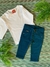 Conjunto Camiseta manga comprida básica + calça sarja