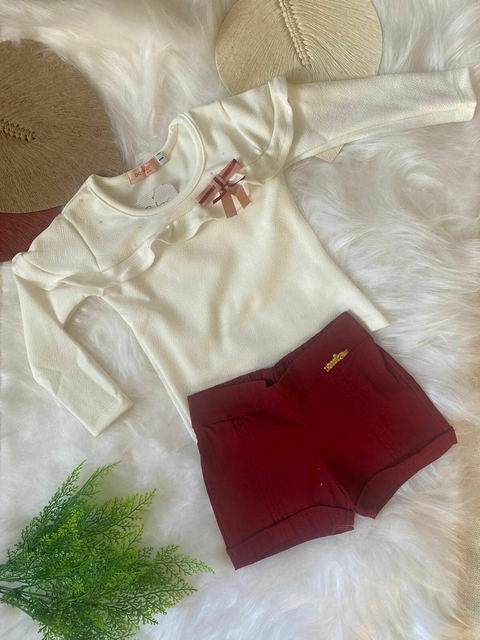 Conjunto de camiseta manga longa e short Color Mini