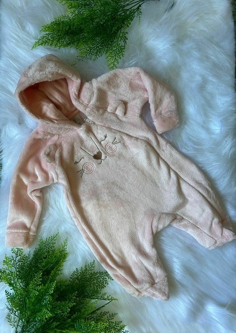 Macacão Longo Bebê Bamboole Plush Bordado