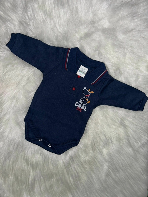 Body Polo Manga Longa Suedine Dog Cool