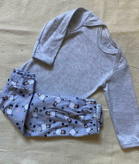 Conjunto Body e Calça Bebê 100% Algodão- Proteção Solar Uv50+