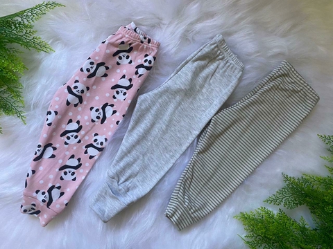 Kit 3 Calças Mijão Culote Bebê 100% Algodão- Proteção Solar Uv50+