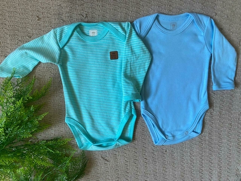 Kit 2 Bodys Bebê BabyBest 100% Algodão- Proteção Solar Uv50+