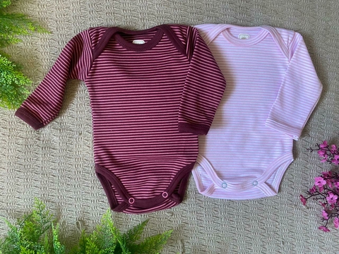 Kit 2 Bodys Bebê BabyBest 100% Algodão- Proteção Solar Uv50+