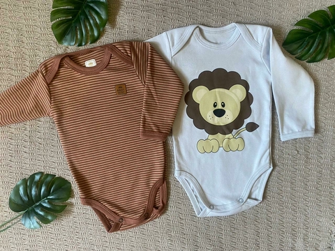 Kit 2 Bodys Bebê BabyBest 100% Algodão- Proteção Solar Uv50+