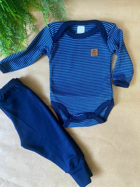 Conjunto Body e Calça Bebê 100% Algodão- Proteção Solar Uv50+