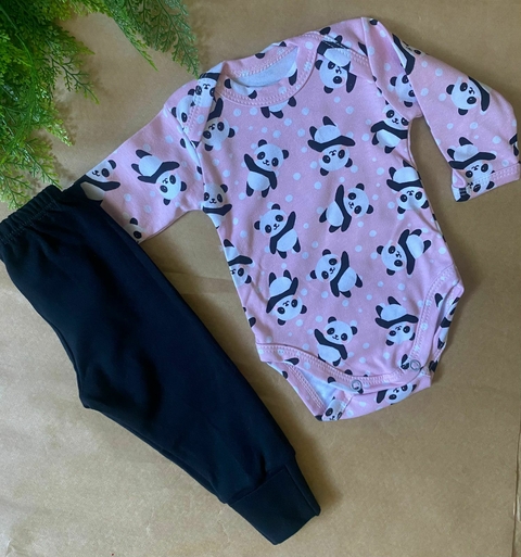 Conjunto Body e Calça Bebê 100% Algodão- Proteção Solar Uv50+