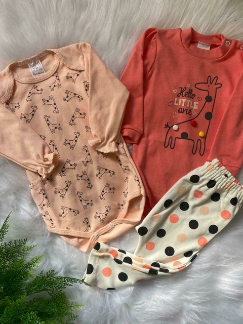 Conjunto Bebê Petutinha Estampado - 03 Peças