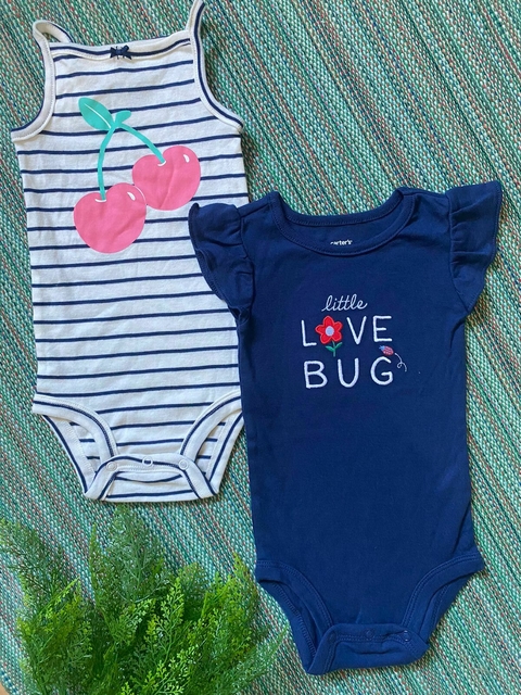 Kit body Carter's bebê 2 peças so very cute multicor