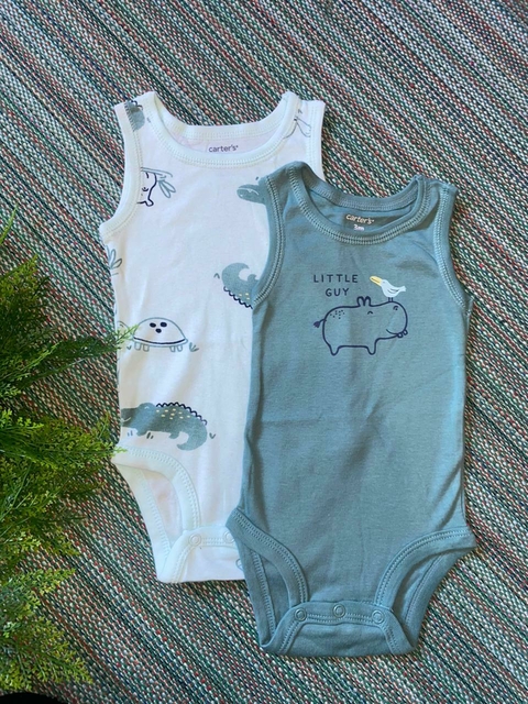 Kit body Carter's bebê 2 peças estampados