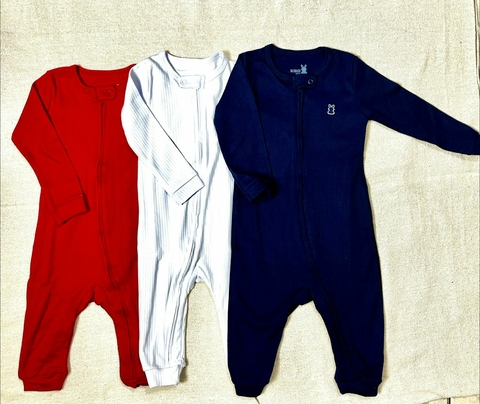 Macacão longo Bebê Suedine Canelado