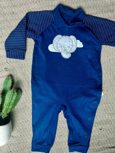 Macacão Longo Le Bhua Bordado Elefante