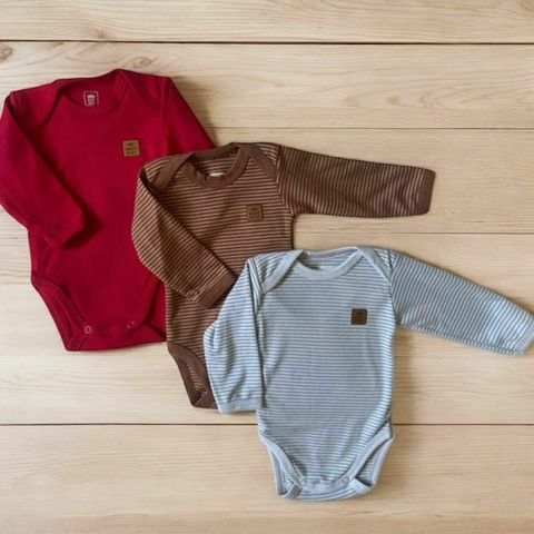 Kit 3 Bodys Bebê BabyBest 100% Algodão- Proteção Solar Uv50+ - comprar online
