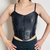 Cropped Decote V c/Barbatanas