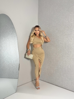 Conjunto canelado mídi - comprar online