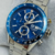 Relógio Tag Heuer Carrera Calibre 16, Cerãmica, automático, com mostrador azul e pulseira de aço inoxidável.