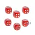 Dados para jogos 6 peças 15mm vermelho