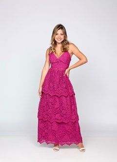 VESTIDO DE FESTA RENDA PINK - comprar online