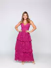 VESTIDO DE FESTA RENDA PINK