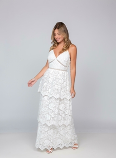 VESTIDO DE FESTA RENDA BRANCO - comprar online