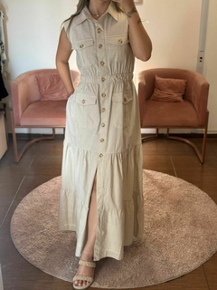 VESTIDO DE BOTÕES COM BOLSO FACA - Béni Concept