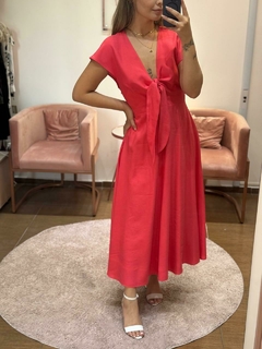 VESTIDO MIDI CORAL na internet