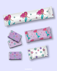 Kit Imprimible SIRENITA, TEXTO EDITABLE - comprar online