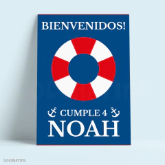 Kit Imprimible Náutico, Marinero - TEXTO EDITABLE - Coloratino