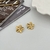 Aretes de flor con zirconia
