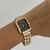 Reloj semi cuadrado fondo negro - comprar en línea