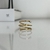 Anillo espiral con zirconias