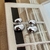 Aretes ovalados plateados doble uso - comprar en línea